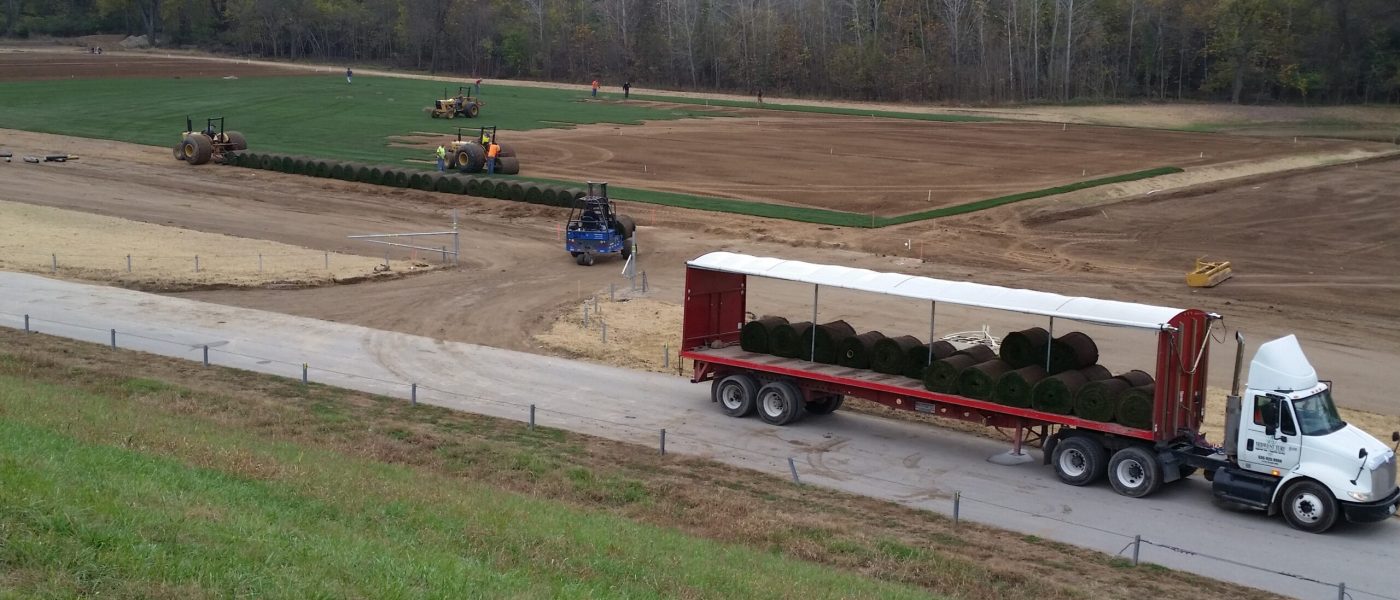 2-Kentucky bluegrass sodding on soccer field